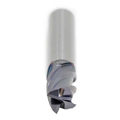 3.5mm 4-Flute Stub Solid Carbide End Mill TiAlN Coated product photo Side View L