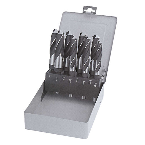 8pc H.S.S. Fractional Prentice Drill Bit Set In Metal Case product photo Front View L