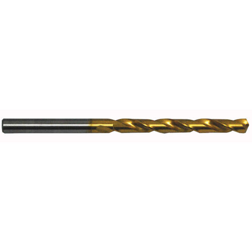 19/64" General Purpose TiN Coated H.S.S. Jobber Length Drill Bit product photo Front View L