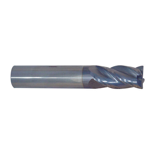 3/16" Diameter x 3/16" Shank 0.015-0.020" Radius 4-Flute Corner Radius Variable Helix AlTiN Red Series Carbide End Mill product photo Front View L
