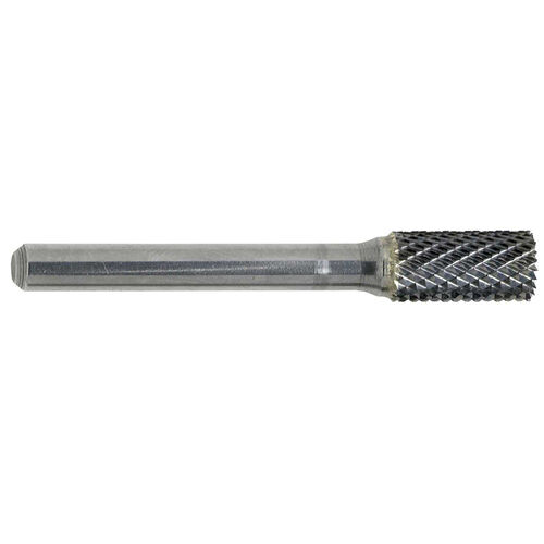 1/8" SA-12 Double Cut Square End Cylindrical Non-Endcutting Carbide Burr product photo Front View L