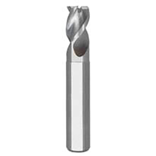 1/2" Diameter x 1/2" Shank 3-Flute Stub Length TiCN Coated Carbide End Mill product photo Front View L