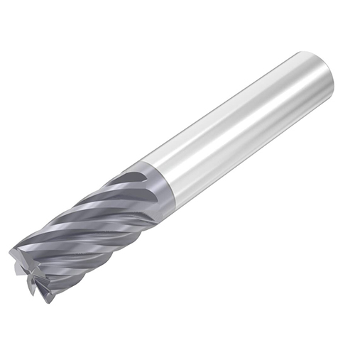 0.2500" Diameter x 0.2500" Shank 0.0030" Corner Chamfer 7-Flute Extra Long Length AlTiN Coated Carbide Corner Chamfer End Mill product photo Front View L