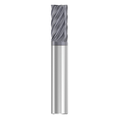 0.2500" Diameter x 0.2500" Shank 0.0030" Corner Chamfer 7-Flute Standard Length AlTiN Coated Carbide Corner Chamfer End Mill product photo Front View L