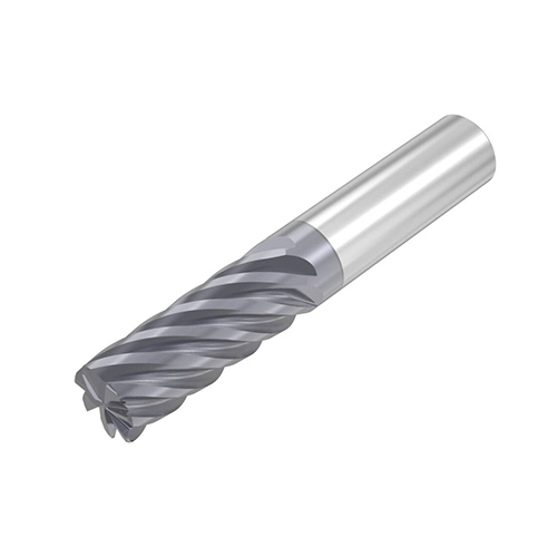 1/4" Diameter x 0.2500" Shank 7-Flute AlTiN Coated Corner Radius Carbide End Mill product photo Front View L