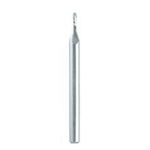 0.0100" Diameter x 0.1250" Shank 2-Flute Standard Length Uncoated Carbide Ball Nose End Mill product photo Front View L