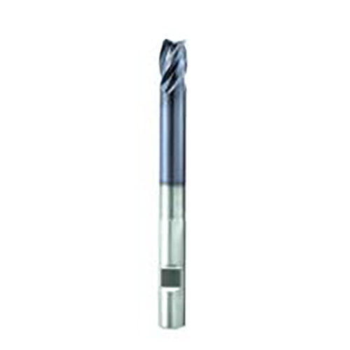 1/2" Diameter x 0.5000" Shank 4-Flute AlTiN Coated Corner Radius Carbide End Mill product photo Front View L