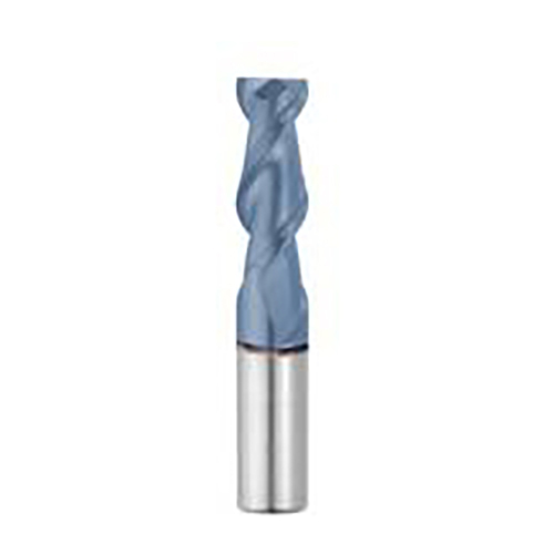 1/2" Diameter x 1/2" Shank 2-Flute Standard Length TiCN Coated Carbide End Mill product photo Front View L