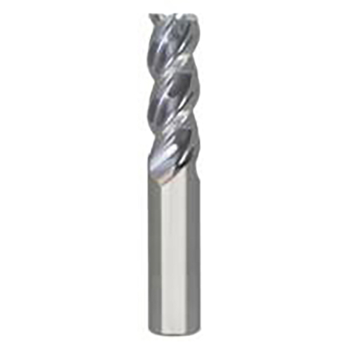 3/16" Diameter x 3/16" Shank 3-Flute Standard Length TiCN Coated Carbide End Mill product photo Front View L