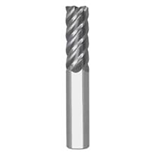 0.2500" Diameter x 0.2500" Shank 5-Flute Extra Long AlTiN Coated Carbide Square End Mill product photo Front View L