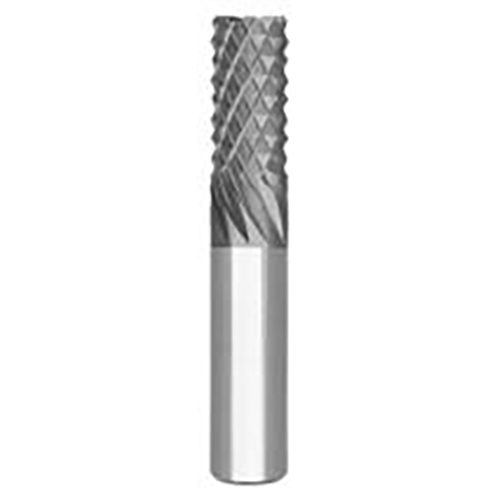 0.5000" Diameter x 0.5000" Shank 0-Flute Short Diamond CVD Coated Carbide Square End Mill product photo Front View L