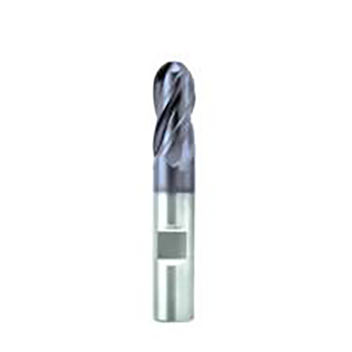 0.1250" Diameter 0.1250" Shank 4-Flute Standard Length AlTiN Carbide Ball End Mill product photo Front View L