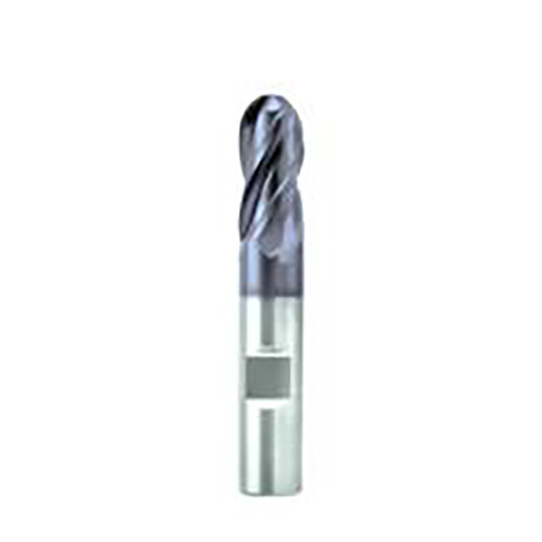 1.2500" Diameter x 1.2500" Shank 4-Flute Short Length AlCrN Coated Carbide Ball Nose End Mill product photo Front View L