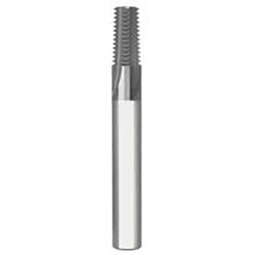 1/4"-18 x 0.3125" Shank AlCrN Coated Carbide 3-Flute Straight Flute Thread Mill product photo Front View L