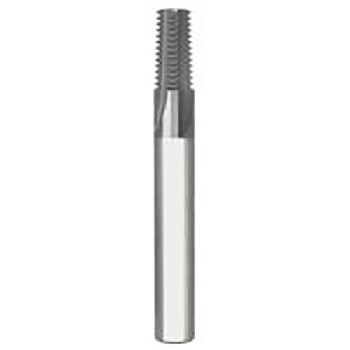 1/4"-18 0.3125" Shank 3-Flute AlCrN Coated Solid Carbide Helical Flute Thread Mill product photo Front View L