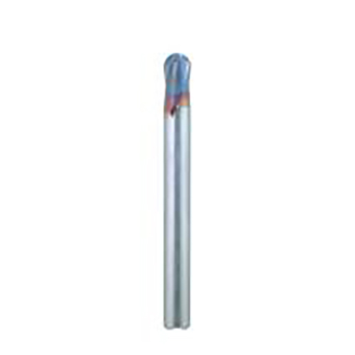 0.1250" Diameter x 0.2500" Shank 2-Flute Stub Length AlTiN Coated Carbide Ball Nose End Mill product photo Front View L