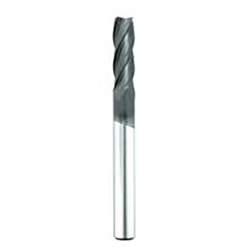 0.0938" Diameter x 0.1250" Shank 4-Flute Long CVDDIA Coated Carbide Square End Mill product photo Front View L