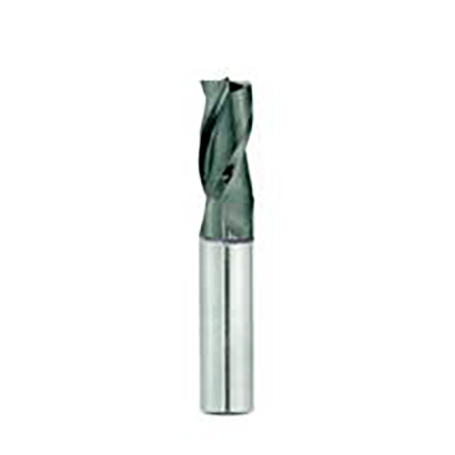 0.5625" Diameter x 0.5625" Shank 3-Flute Short TiAlN Coated Carbide Square End Mill product photo Front View L