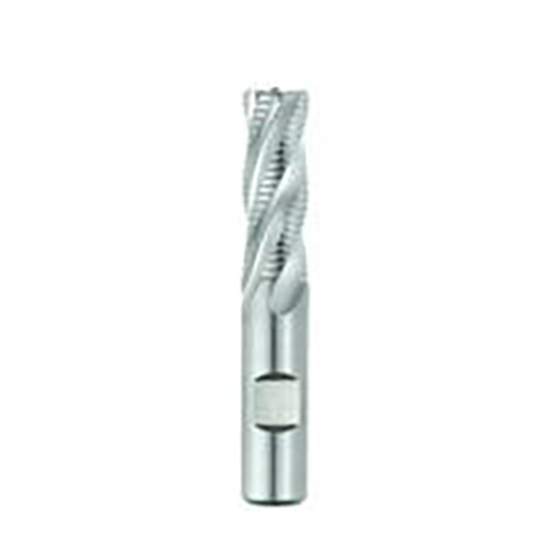 1/2" Diameter x 1/2" Shank 4-Flute Stub TiCN Coated HSCO Roughing End Mill product photo Front View L