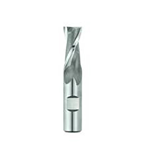 0.7500" Diameter x 0.5000" Shank 2-Flute Short Uncoated HSCO Square End Mill product photo Front View L