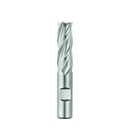 0.3125" Diameter x 0.3750" Shank 4-Flute Short Uncoated HSCO Square End Mill product photo Front View L