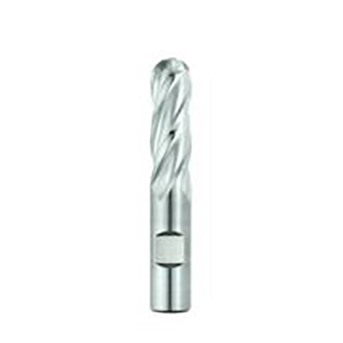 1.0000" Diameter x 1.0000" Shank 4-Flute Standard Length TiCN Coated HSCO Ball Nose End Mill product photo Front View L