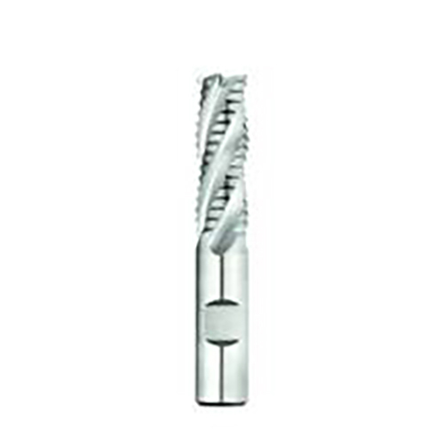 1/2" Diameter x 1/2" Shank 4-Flute Stub TiCN Coated HSCO Roughing End Mill product photo Front View L
