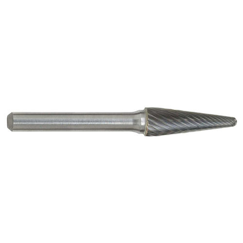 3/8" SL-3 Standard Cut 14º Included Angle Taper With Radius End Carbide Burr product photo Front View L