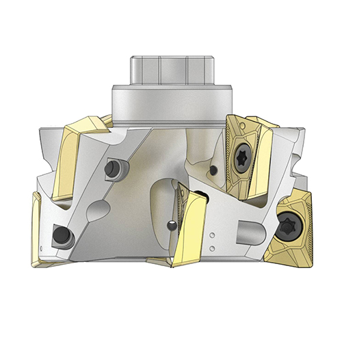 R220.69-02.50-RE-18-4AN 2.5000" Diameter Coolant Through Indexable Square Shoulder Face Mill product photo Front View L