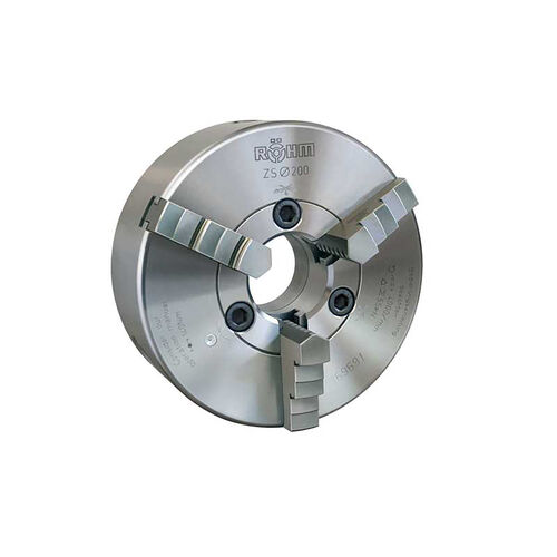 80mm 3-Jaw Steel Body Scroll Chuck With Hard Solid Jaws (Set) product photo Front View L