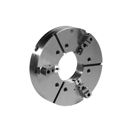 25" A2-20 3-Jaw Steel Body Oil Country Chuck With 2pc Hard Reversible Jaws (Set) product photo Front View L