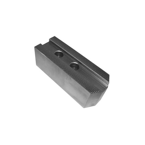 6" Pointed Soft Top Jaws With Metric Serration (Set of 3) - 30mm Height product photo Front View L