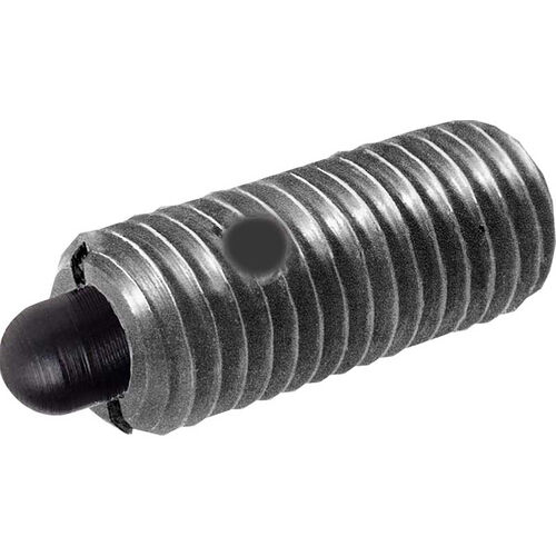 1-8 Te-Co Stainless Steel Heavy End Standard Spring Plunger product photo Front View L