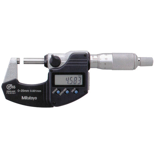 0-1/25.4mm x 0.00005"/0.001mm IP65 Coolant Proof MDC-MX Digital Micrometer product photo Front View L