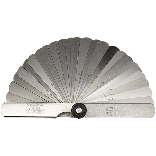 0.0015" - 0.035" Steel, 31pc Straight Blade Thickness Feeler Gauge product photo Front View L