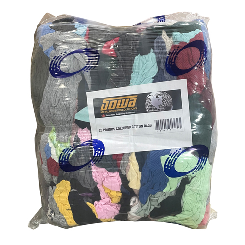 25lb Bag of Coloured Cotton Wiping Rags product photo Front View L