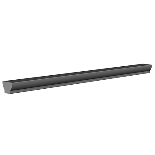 20" Long Length x 1.50" Wide Uniforce Wedge Stock For Wedge Clamp product photo Front View L