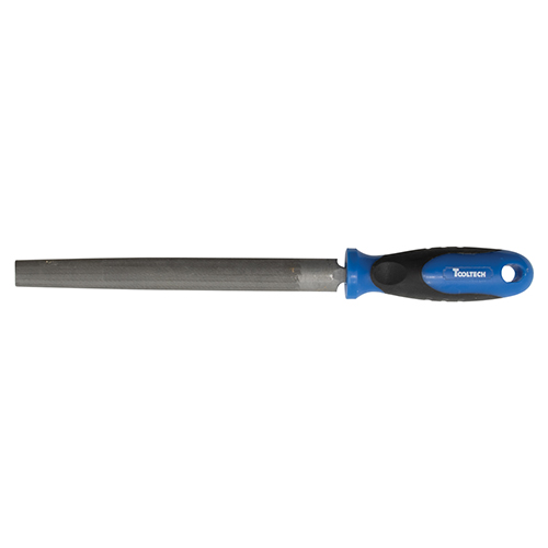8" General Purpose Half Round File with Handle product photo Front View L