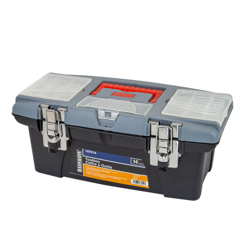 14" Plastic Tool Box product photo Front View L