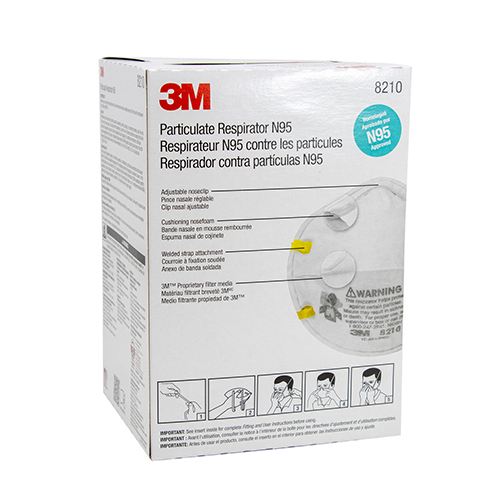 N95 Particulate Respirator Box of 20 product photo Front View L