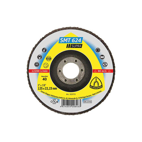4-1/2" x 7/8" 120 Grit Abrasive Mop Disc SMT624 product photo Front View L