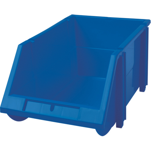 5-7/8" W x 4-11/16" H x 9-13/16" D Stack & Hang Bin, Blue product photo Front View L