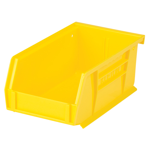 4-1/8" W x 3" H x 7-3/8" D Stack & Hang Bin, Yellow product photo Front View L
