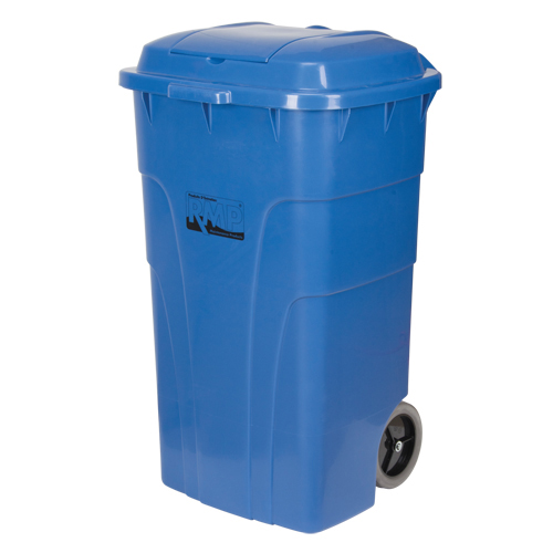 65 US gal. Polyethylene Roll Out Recycling Bin product photo Front View L