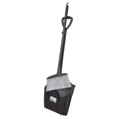 Lobby Dust Pan & 31-1/2" Long Broom, Plastic product photo Front View L