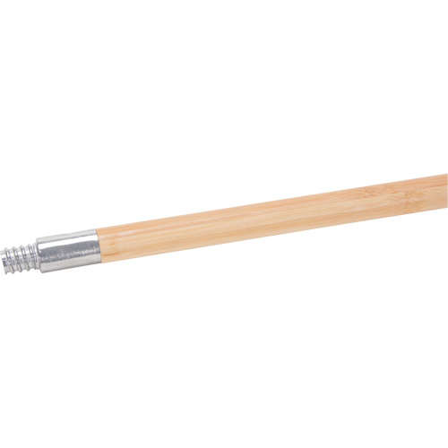 Broom Handle with Metal Threads, Bamboo, Threaded Tip, 15/16" Diameter, 60" Length product photo Front View L