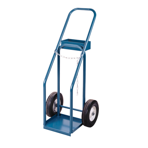 12" W x 10" L Base Gas Cylinder Cart, Semi-Pneumatic Wheels, 400 lbs. Capacity product photo Front View L