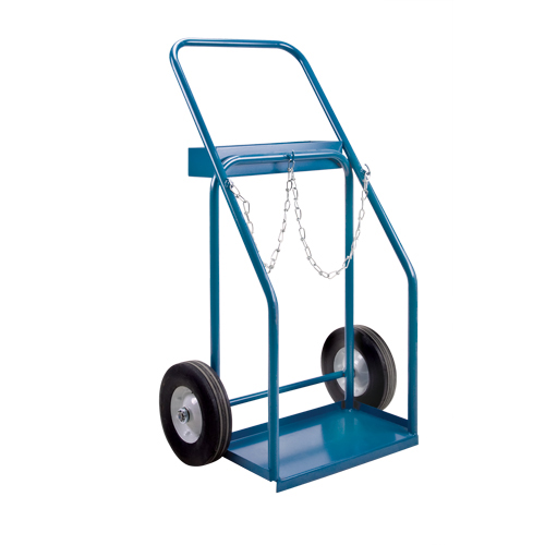 19" W x 10" L Base Gas Cylinder Cart, Semi-Pneumatic Wheels, 1000 lbs. Capacity product photo Front View L