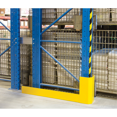 Right Wrap Around Racking Aisle Protector, 3" W x 46-1/2" L x 16" H, Safety Yellow product photo Front View L