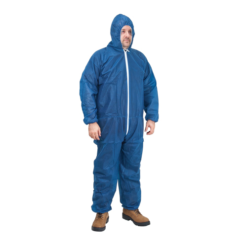 4X-Large Protective Coveralls, Blue, Polypropylene product photo Front View L